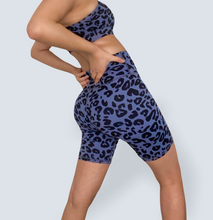 Load image into Gallery viewer, Navy Leopard Shorts
